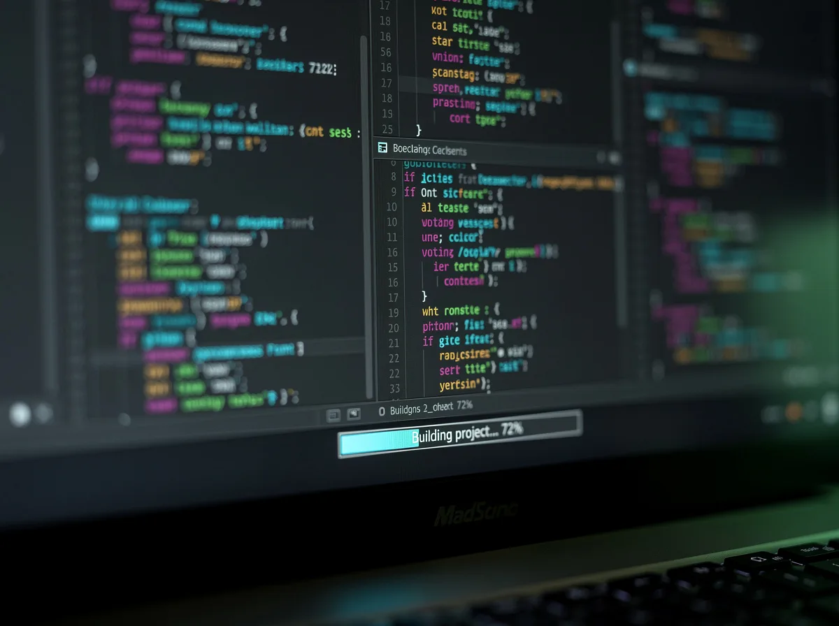 A terminal window with an AI coding agent running multiple tasks in parallel