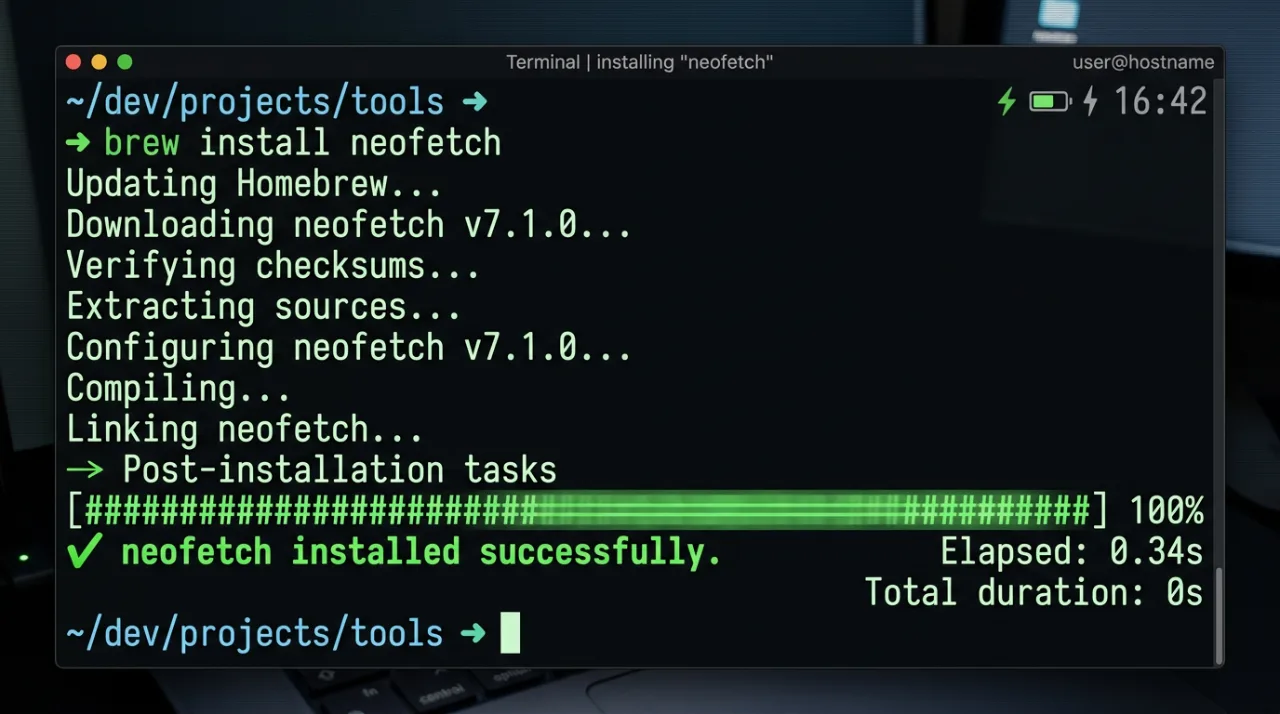 Terminal output showing uv pip install completing in a fraction of a second